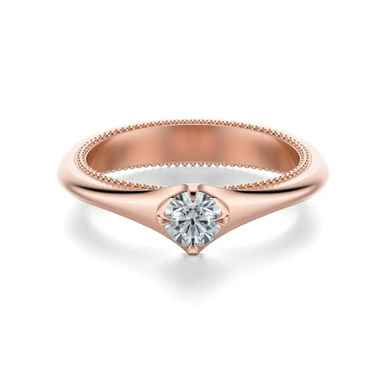 Pierścionek z różowego złota z diamentami AJPZ_134